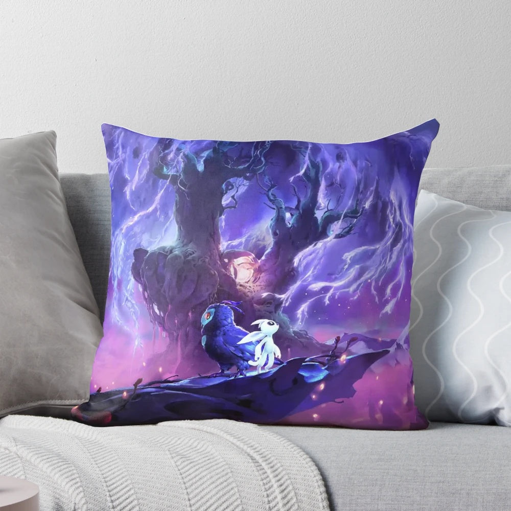 Soft, Plush Pillow Featuring Ori the Forest Spirit from the Ori Video Game Series