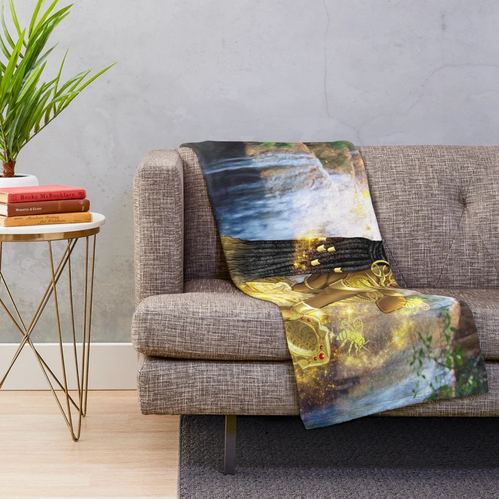 Oshun plush blanket for cozy home decor