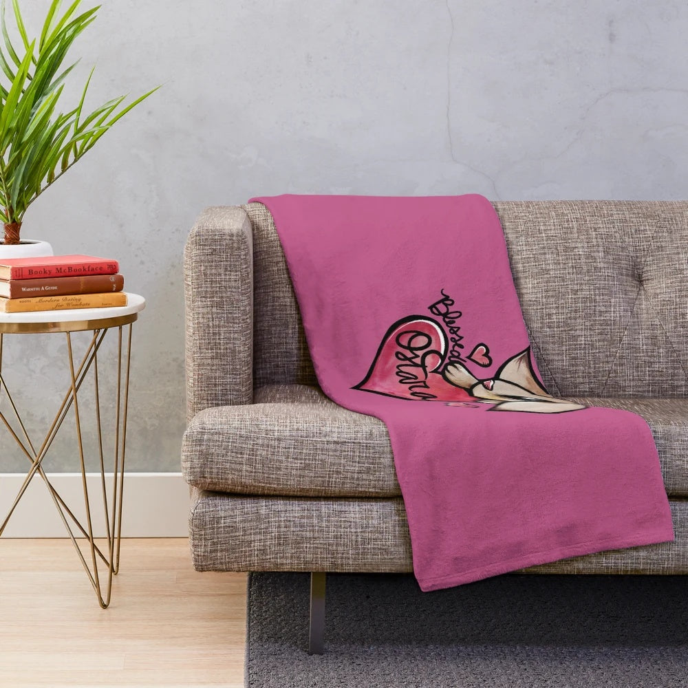 Soft and plush ostara-themed blanket for pagan and wiccan celebrations
