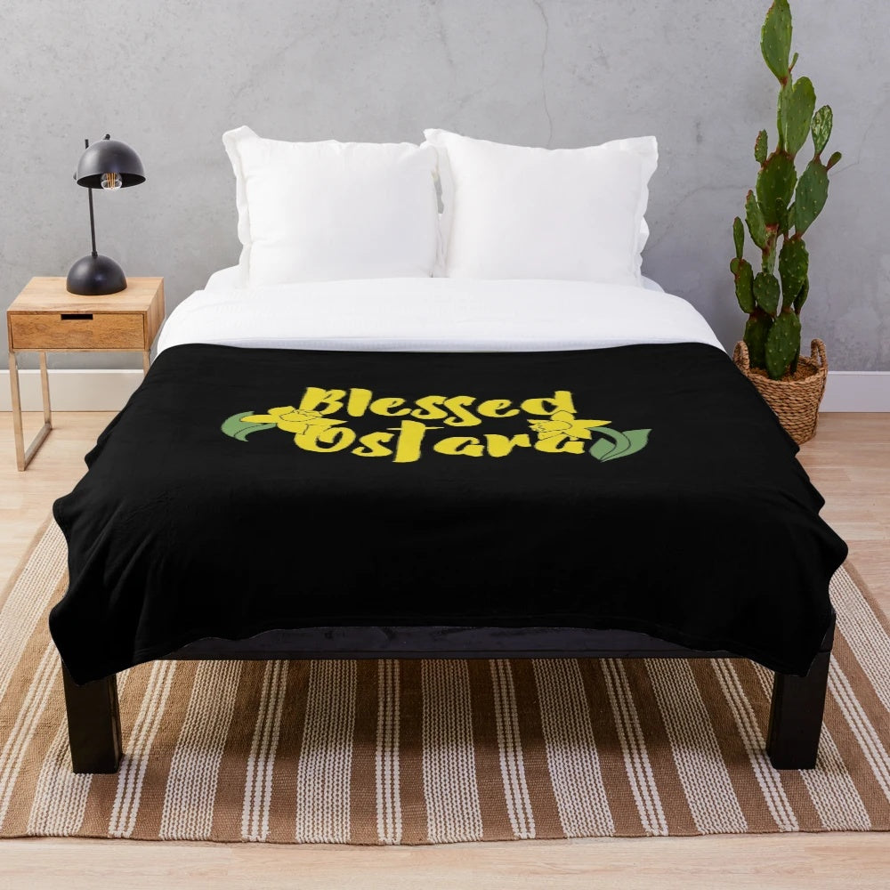 Ostara-inspired plush blanket for cozy and cultural homes