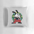 Oswald the Lucky Rabbit Christmas Wreath Pillow for Seasonal Decor