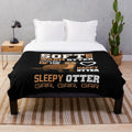 Soft, plush otter-themed blanket with a cute and humorous design for otter lovers