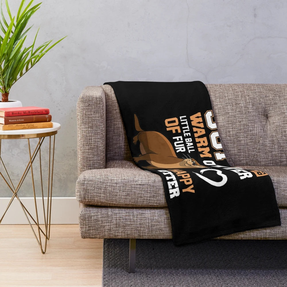Soft, plush otter-themed blanket with a cute and humorous design for otter lovers