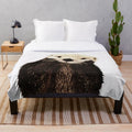 Otters Gonna Ott Plush Blanket featuring a cute smiling otter design