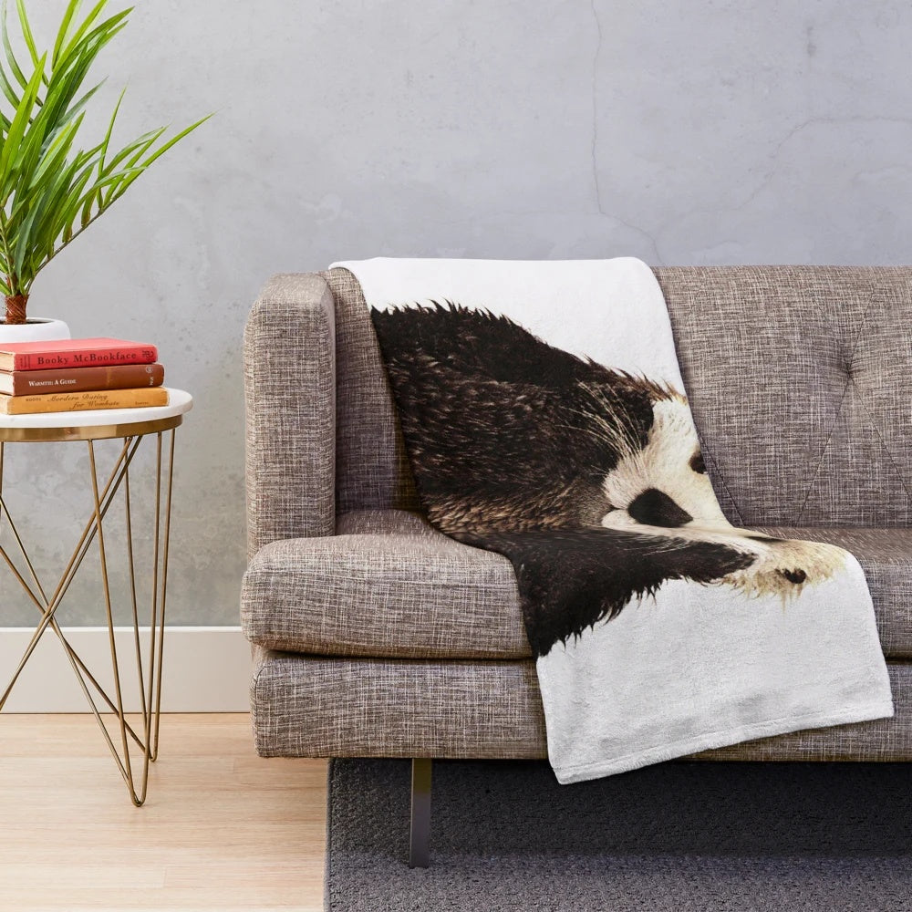 Otters Gonna Ott Plush Blanket featuring a cute smiling otter design