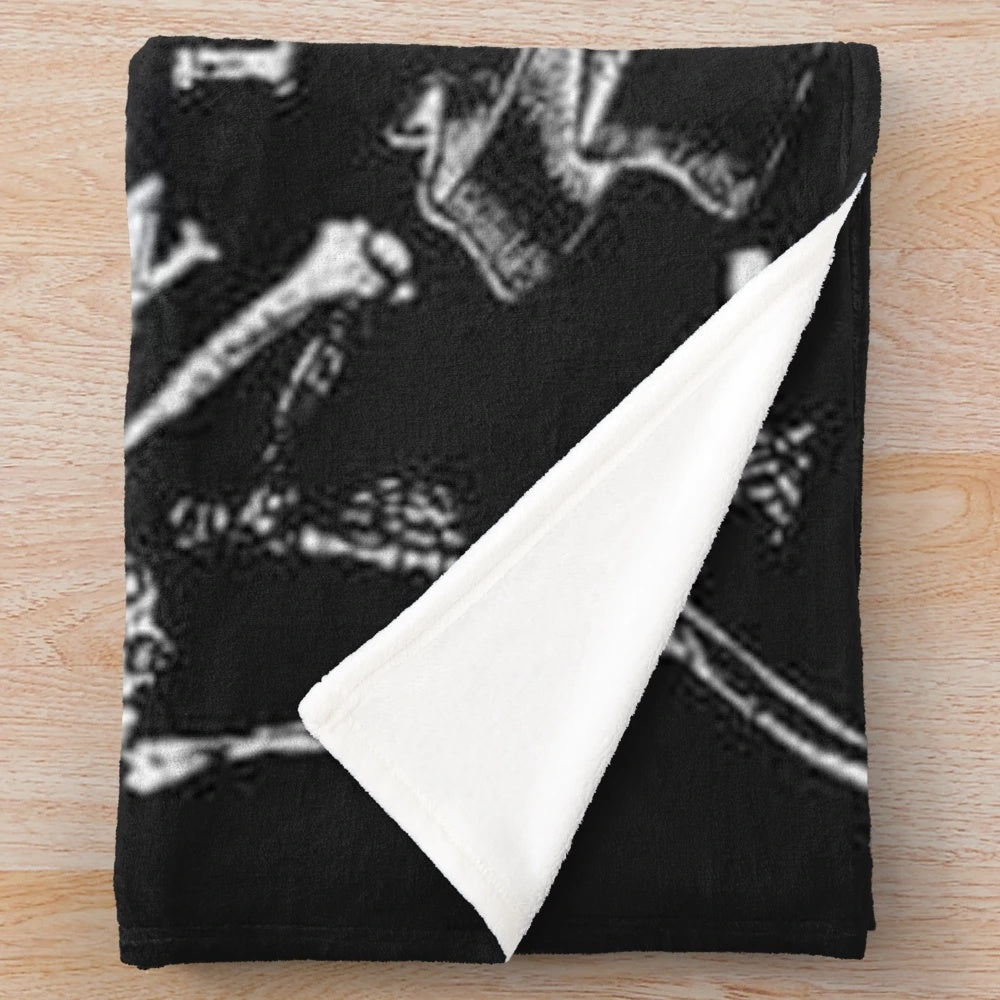 Ouija plush blanket with occult symbols for supernatural home decor
