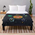Outer Wilds-themed plush blanket featuring the solar system