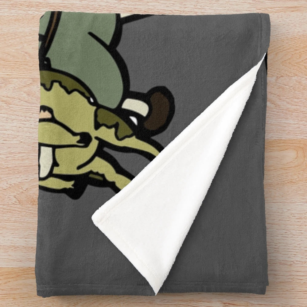 Over the Garden Wall inspired plush blanket featuring the show's characters