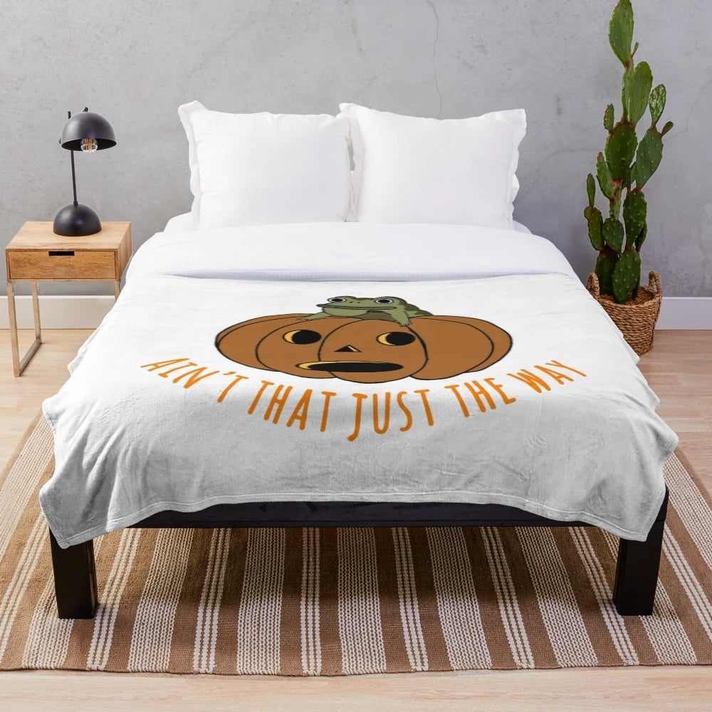 Whimsical Over the Garden Wall themed plush blanket