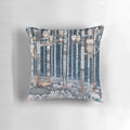 Decorative forest-themed pillow with an owl design, perfect for adding a touch of nature to your home.