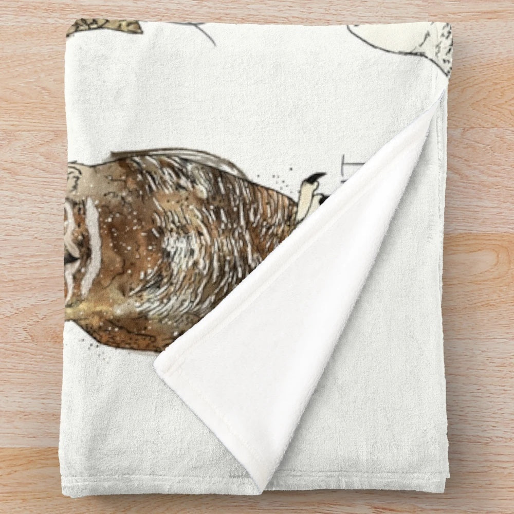 Soft and Plush Owl-Themed Blanket for Home Decor