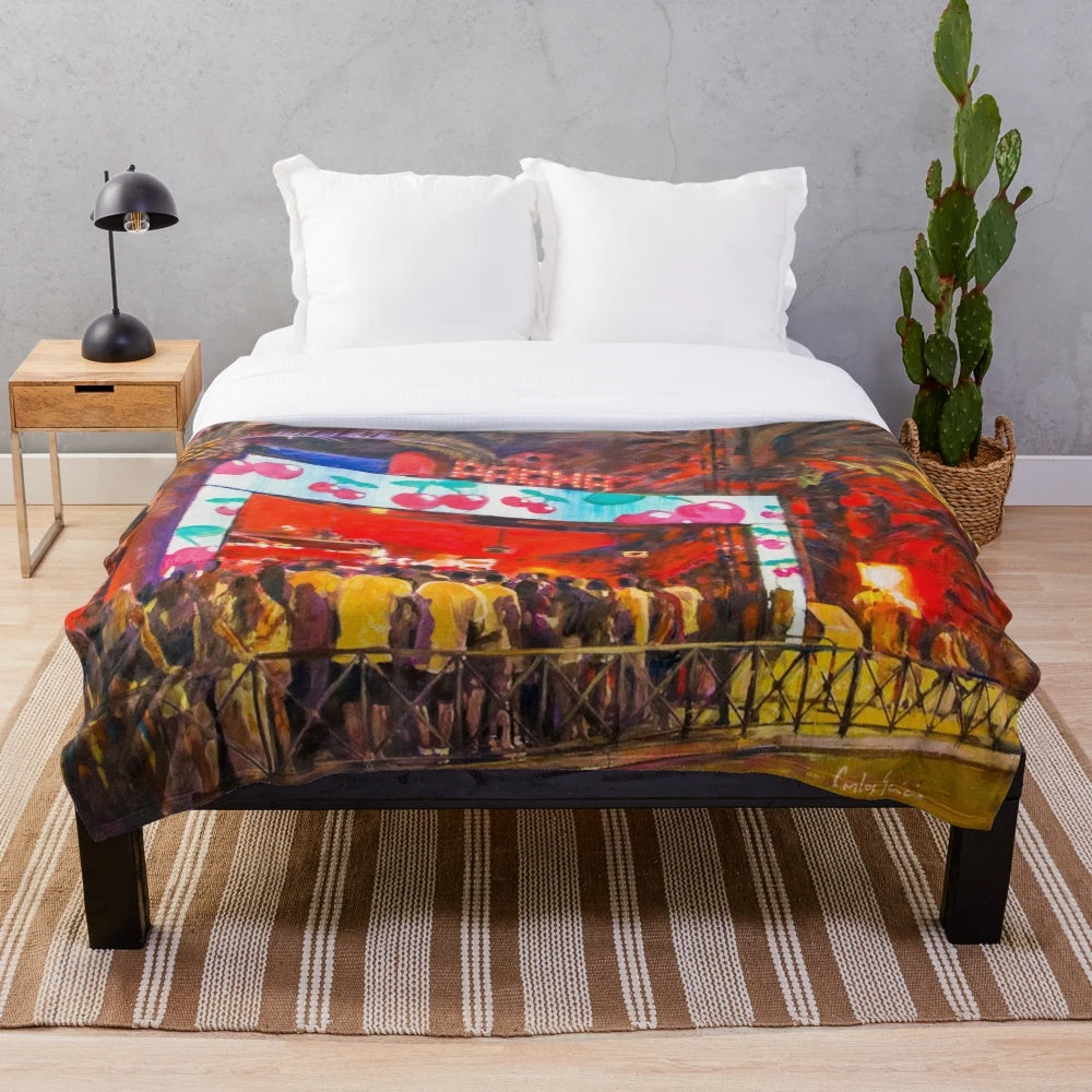 Pacha Nightclub Ibiza inspired plush blanket