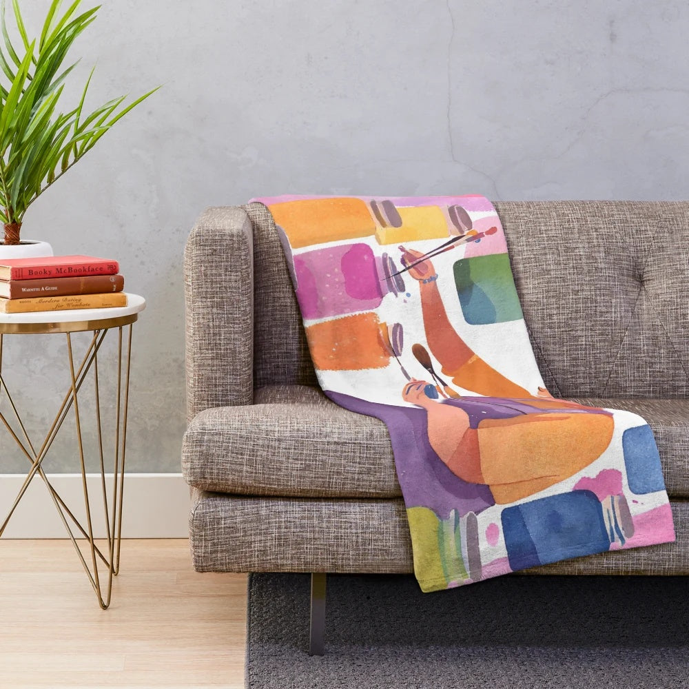 Painter's Plush Blanket - Soft and Comfortable Blanket for Art Hobbyists