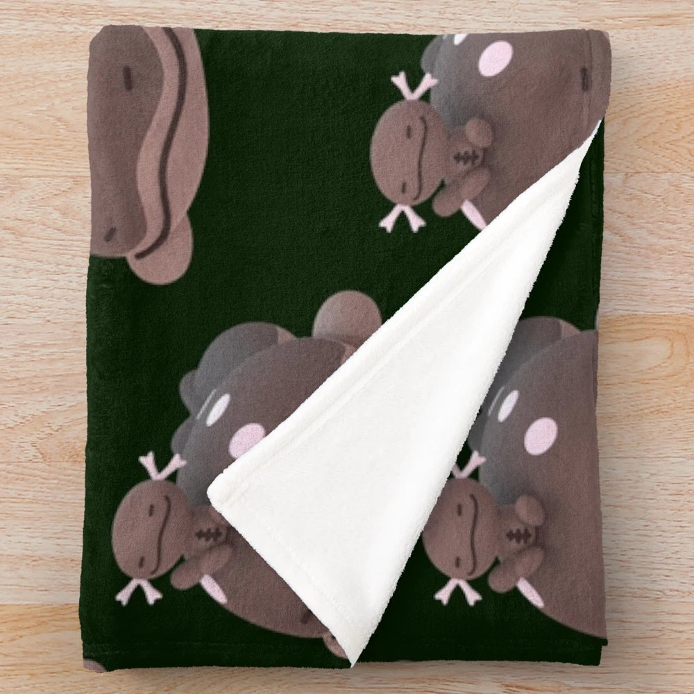 Soft and cuddly plush blanket featuring Clodsire and other Paldea Pokemon characters