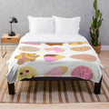 Colorful plush blanket inspired by traditional Mexican pan dulce pastries