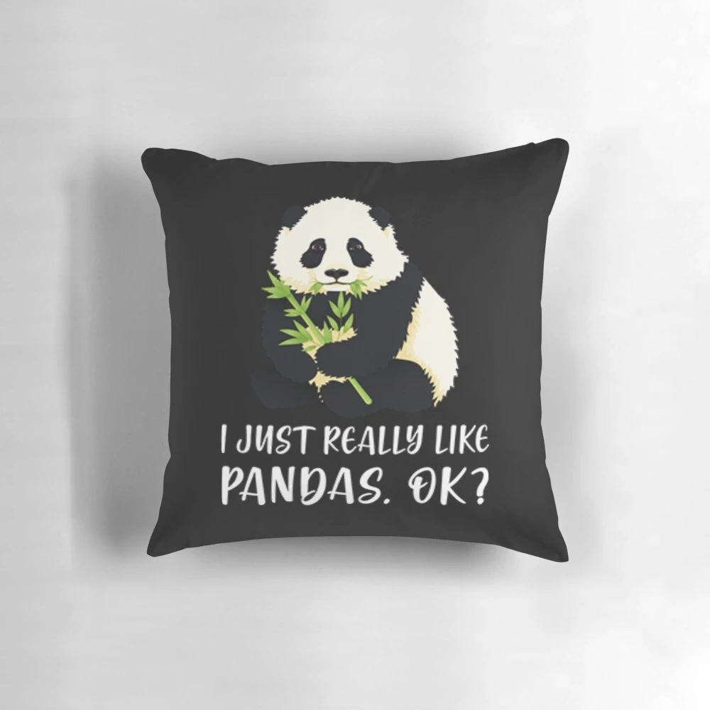 Soft and plush panda-themed pillow for panda lovers