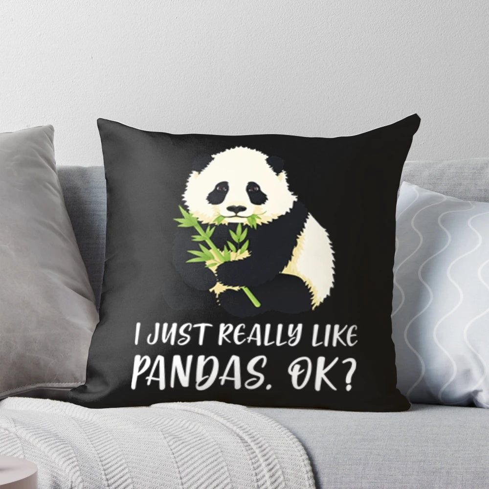Soft and plush panda-themed pillow for panda lovers