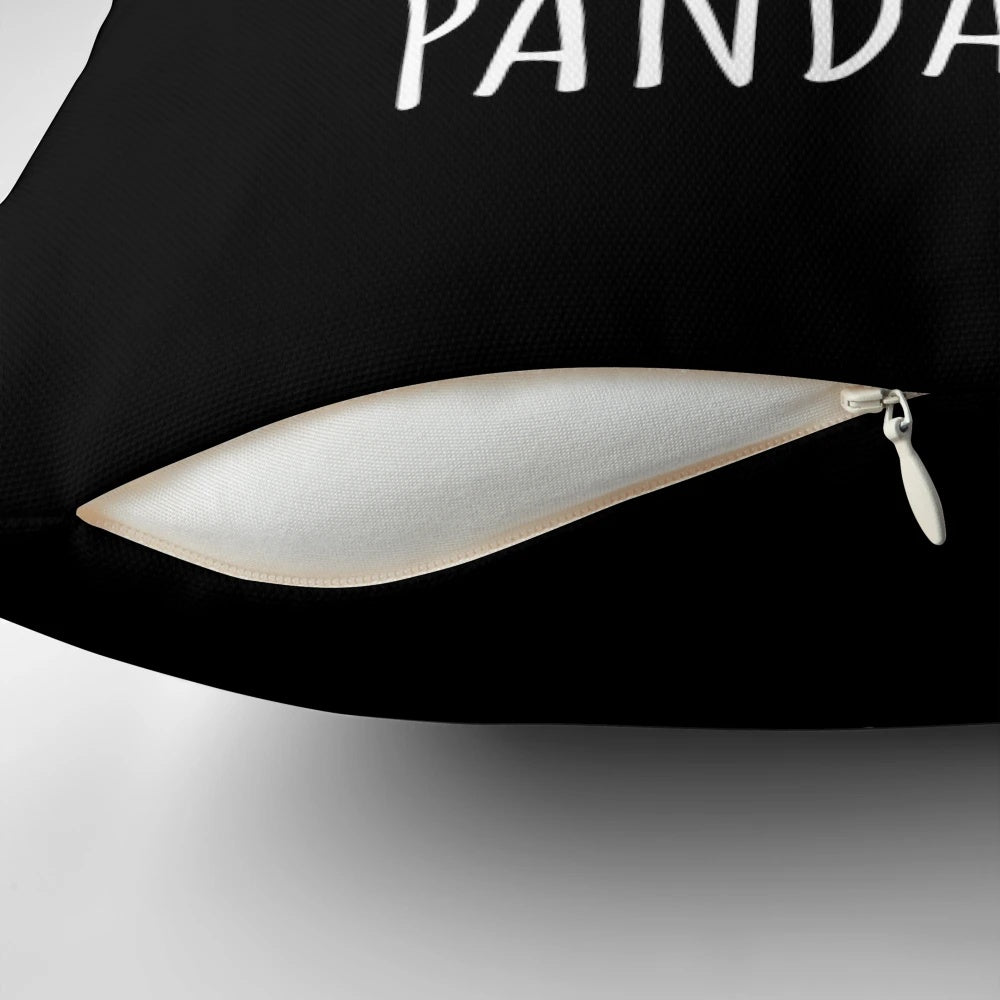 Soft, plush panda pillow with cute panda design