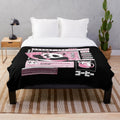 Panda plush blanket with a retro gaming and internet culture design