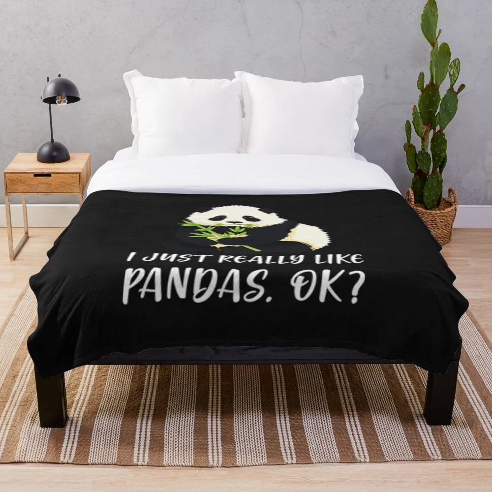 Soft and cuddly panda plush blanket