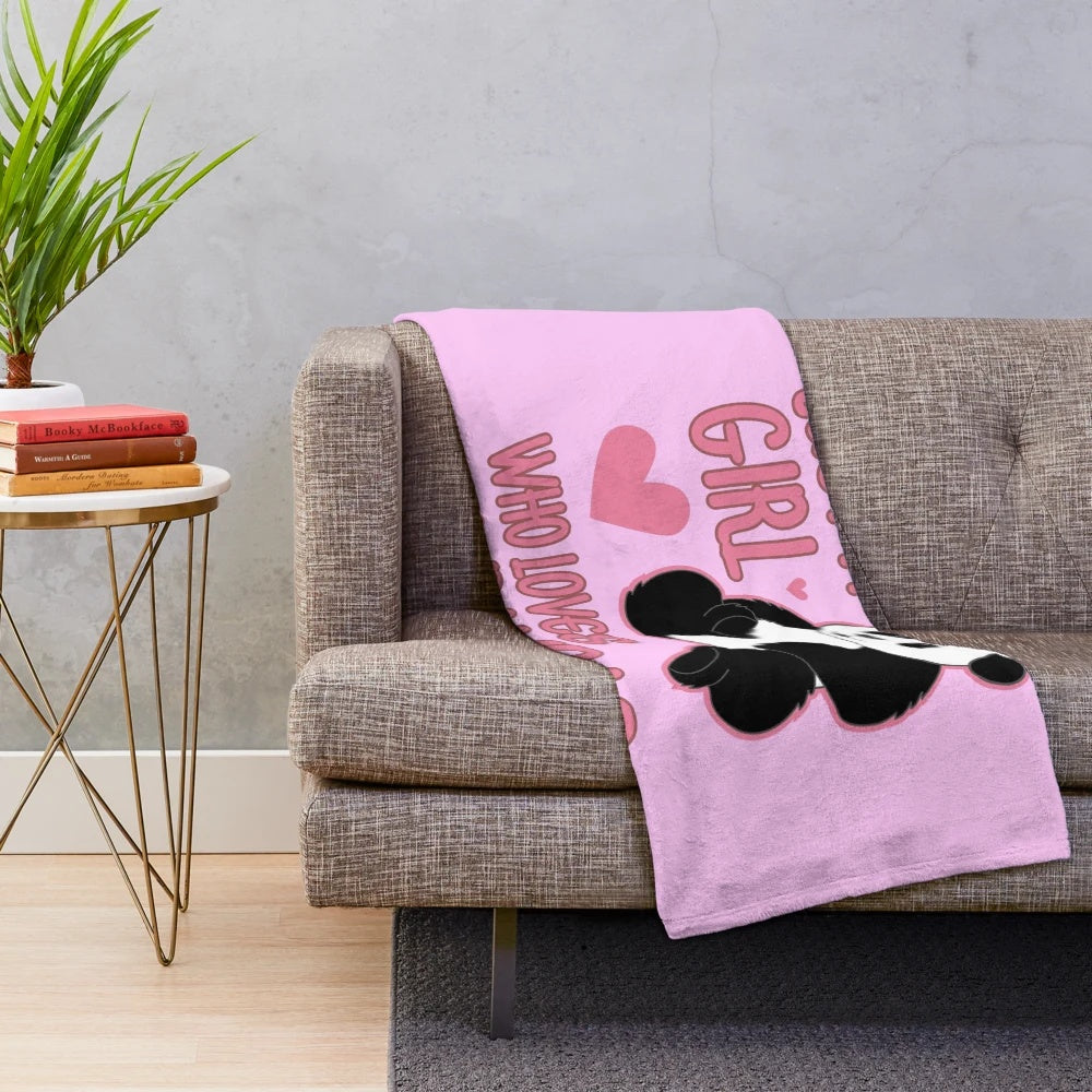 Soft and cuddly panda plush blanket with a cute panda design