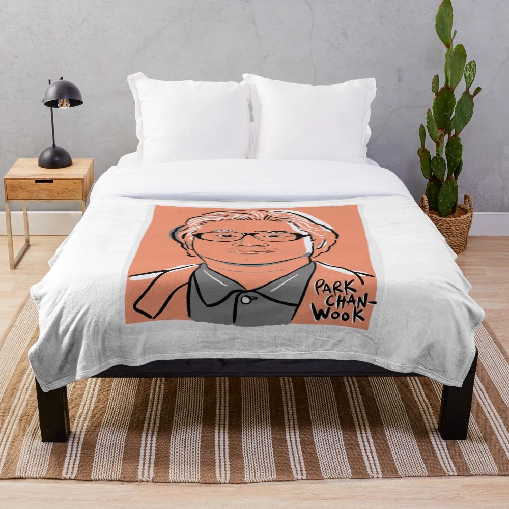 Park Chan-wook inspired plush blanket featuring cinematic art