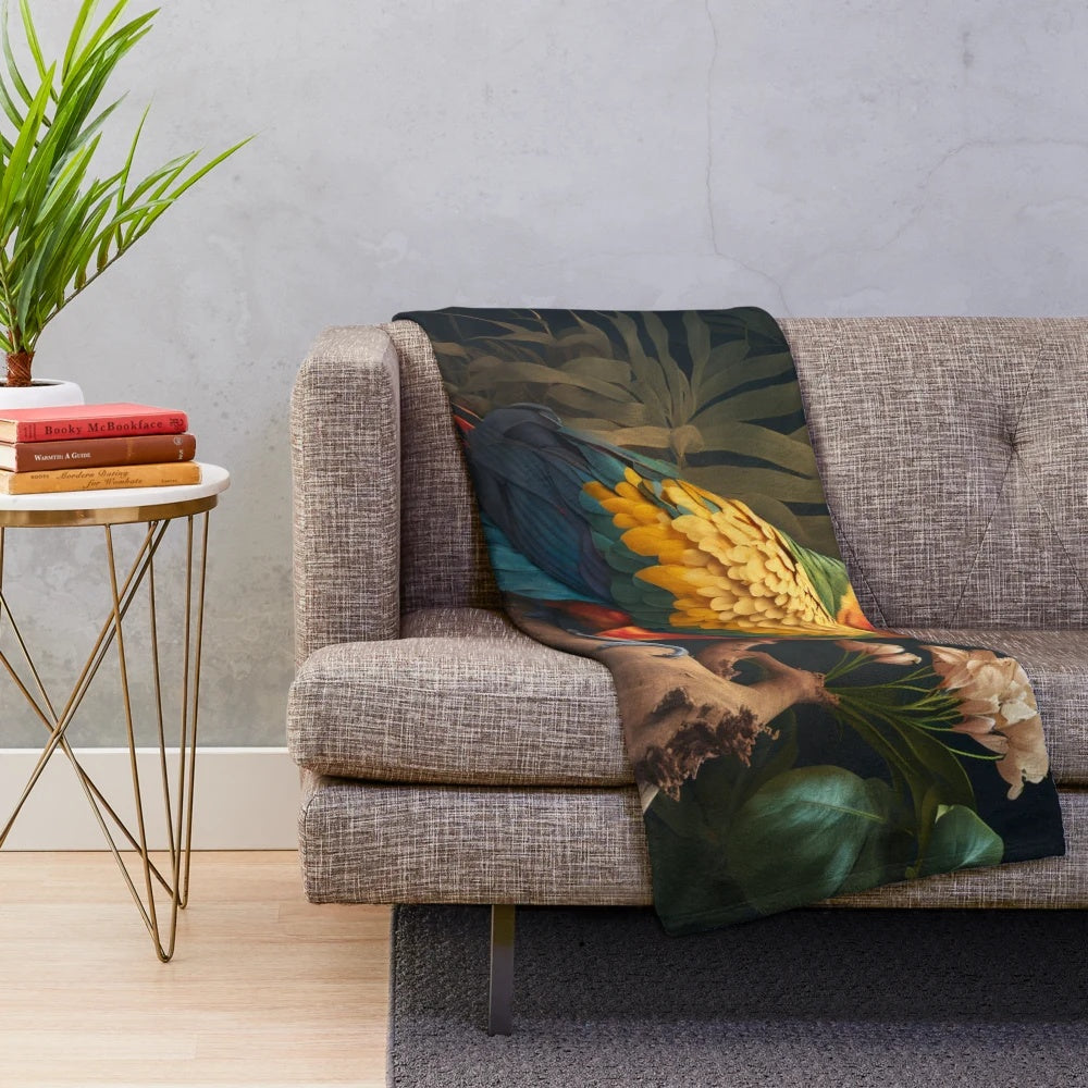 Soft and Cuddly Parrot Plush Blanket