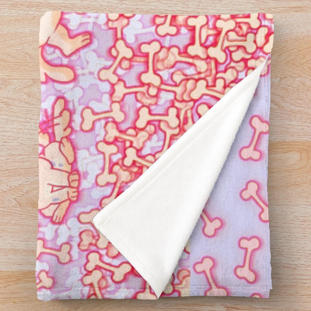 Soft and Cuddly Pastel Plush Dog Blanket