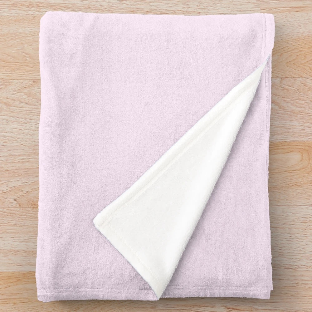 Plush blanket with pastel colors, text, and typography design