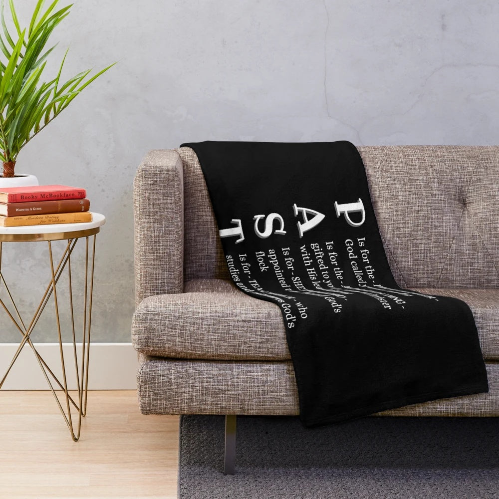 Pastor Definition Plush Blanket for Christian Men and Church Leaders