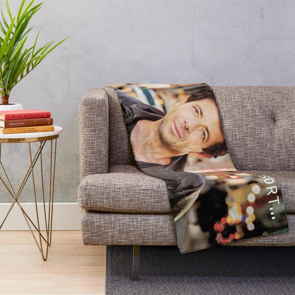 Soft and Cozy Plush Blanket with Patrick Bruel Design