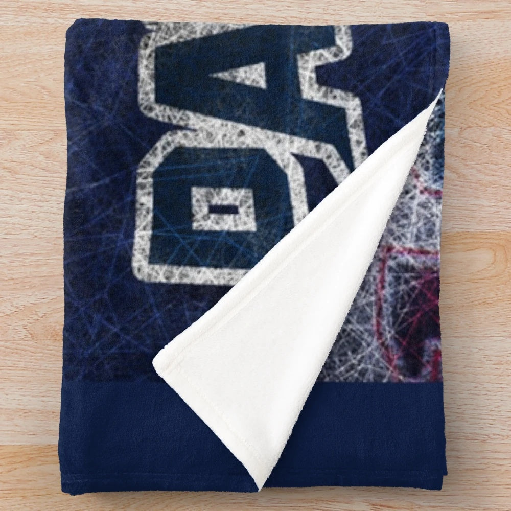Patriots-inspired plush blanket with American flag design