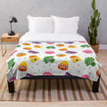 Noodle and Pals inspired pattern plush blanket
