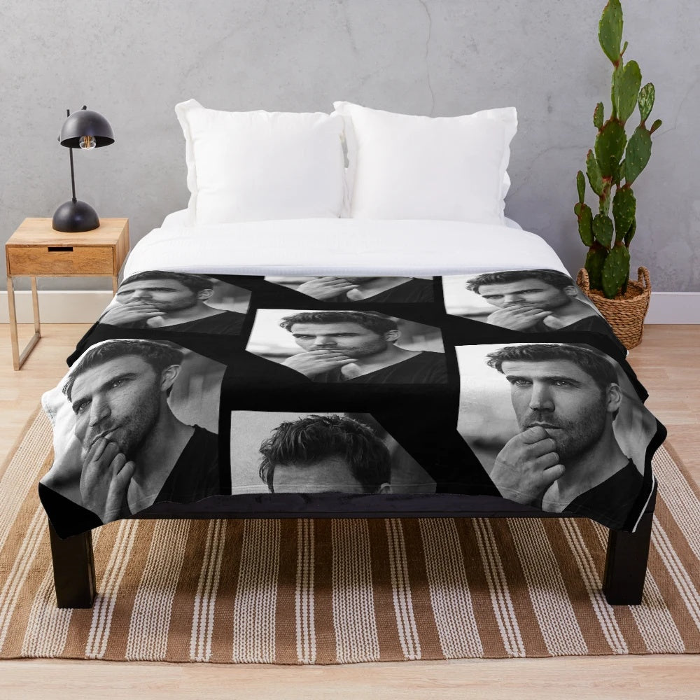 Soft and warm plush blanket featuring Paul Wesley, popular American actor