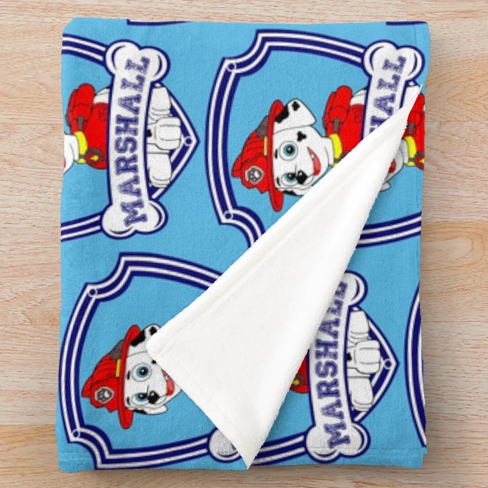 Paw Patrol inspired Marshall plush blanket for kids