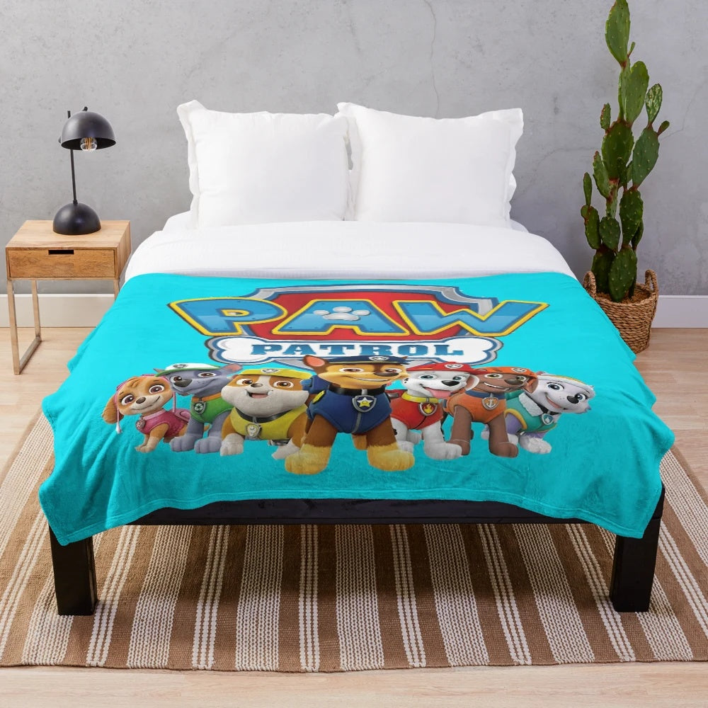 Paw Patrol Plush Blanket featuring the popular cartoon characters