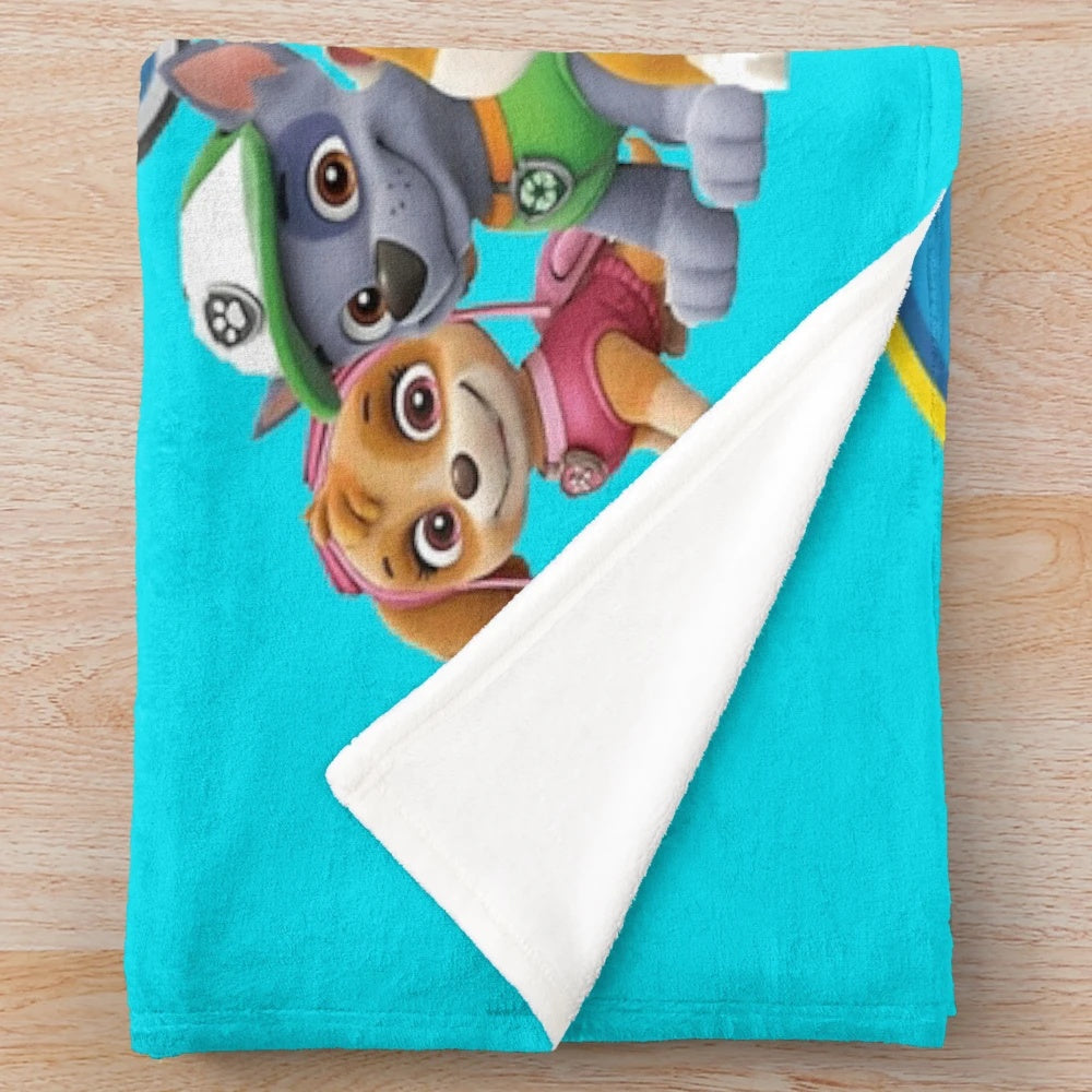 Paw Patrol Plush Blanket featuring the popular cartoon characters