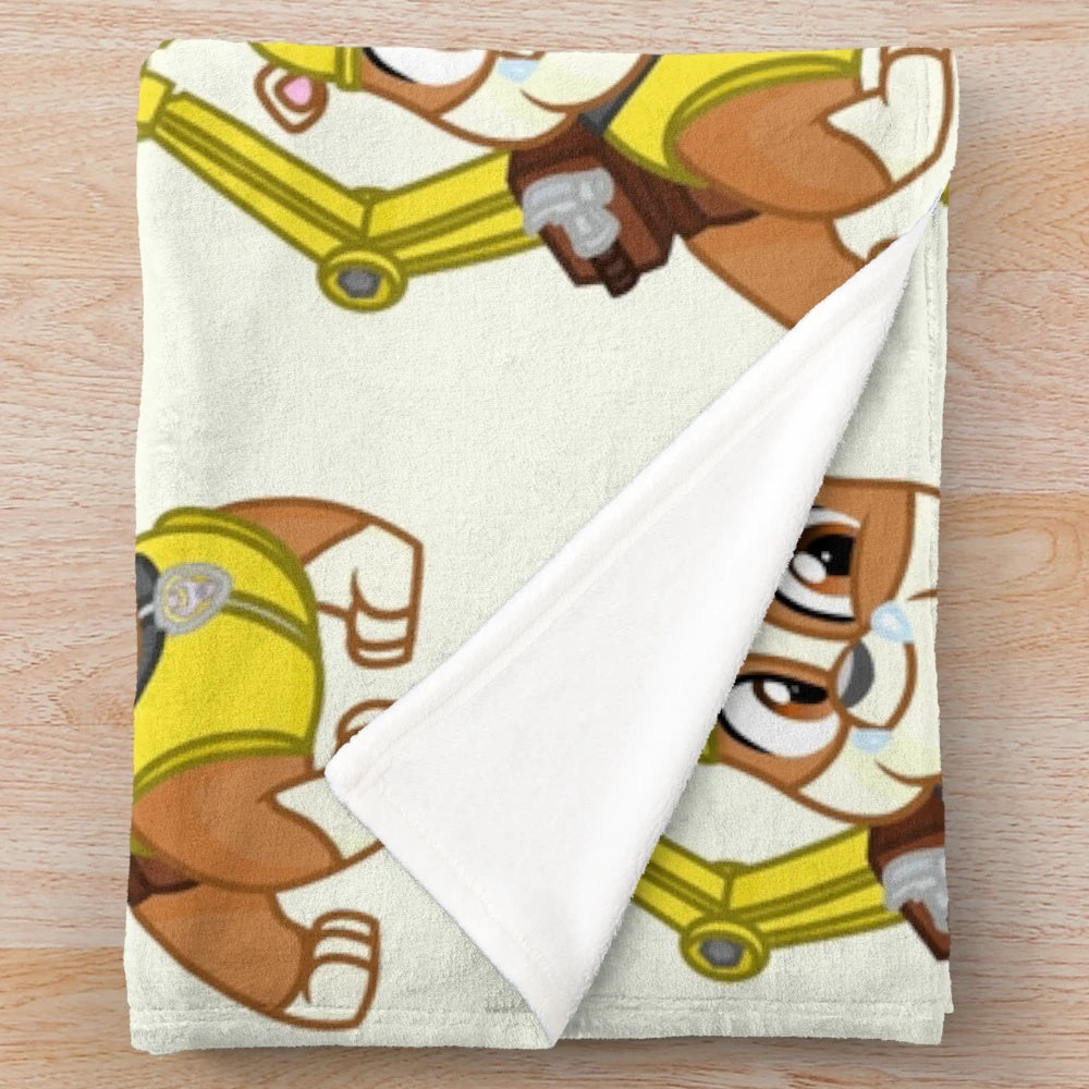 Paw Patrol Rubble Bulldozer Plush Blanket