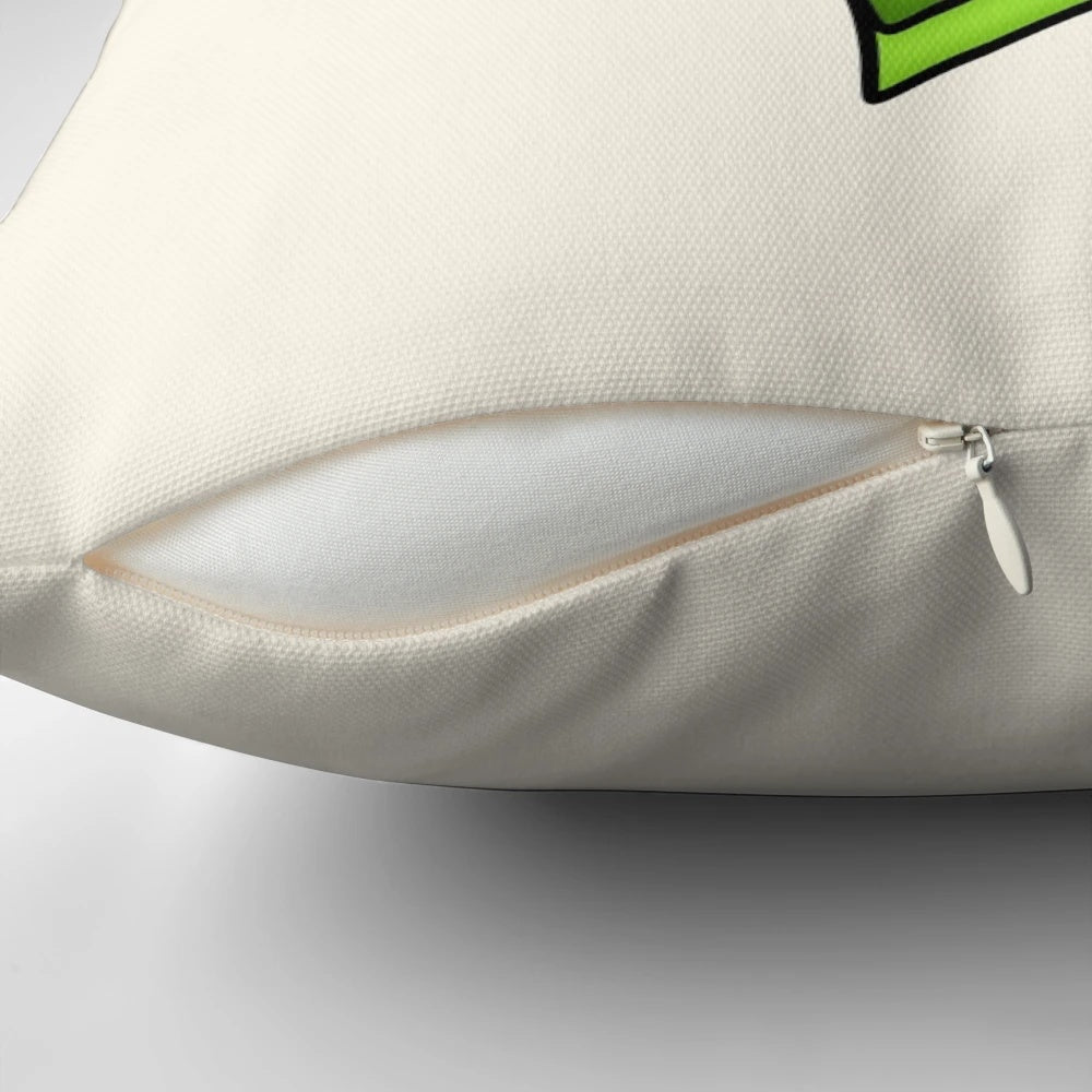 Cozy pea pod-shaped pillow made from natural, plant-based materials