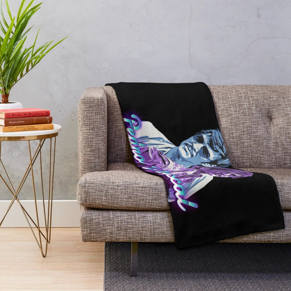Pedro Pascal Inspired Plush Blanket with Soft Fabric