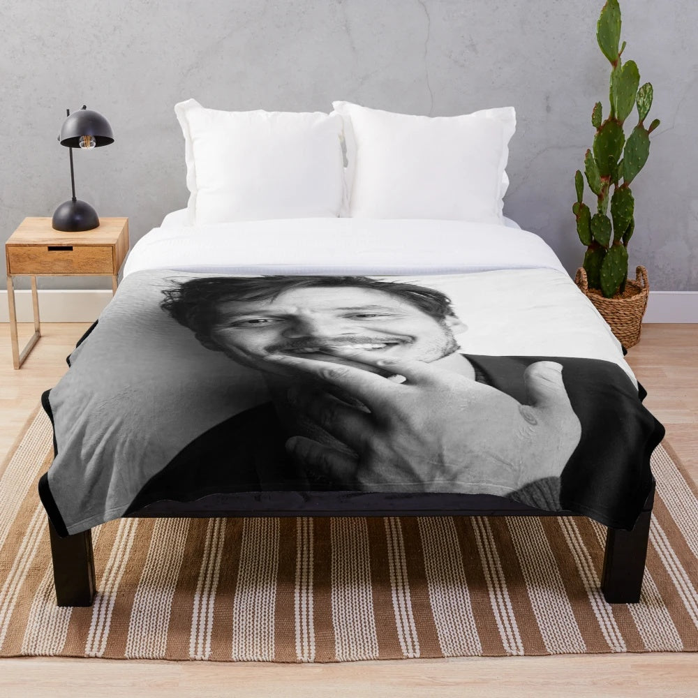 Pedro Pascal Plush Blanket with Focus Keyword