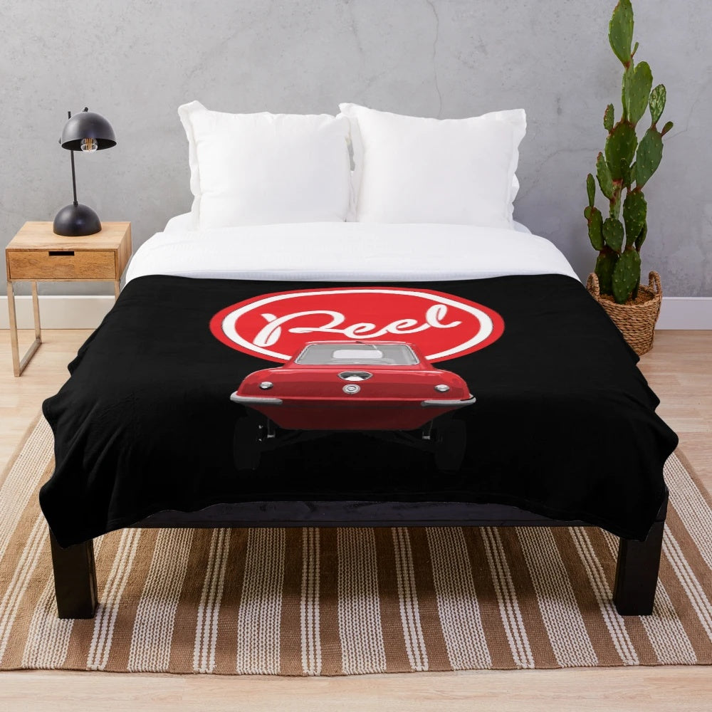 Peel P50 world's smallest car plush blanket