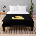 Cozy plush blanket featuring a cartoon banana character
