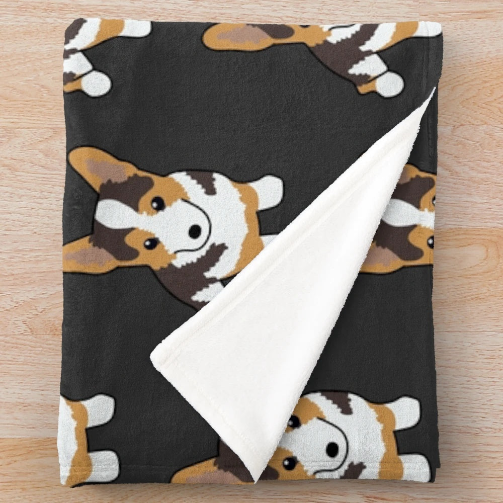 Soft and cuddly Pembroke Welsh Corgi plush blanket