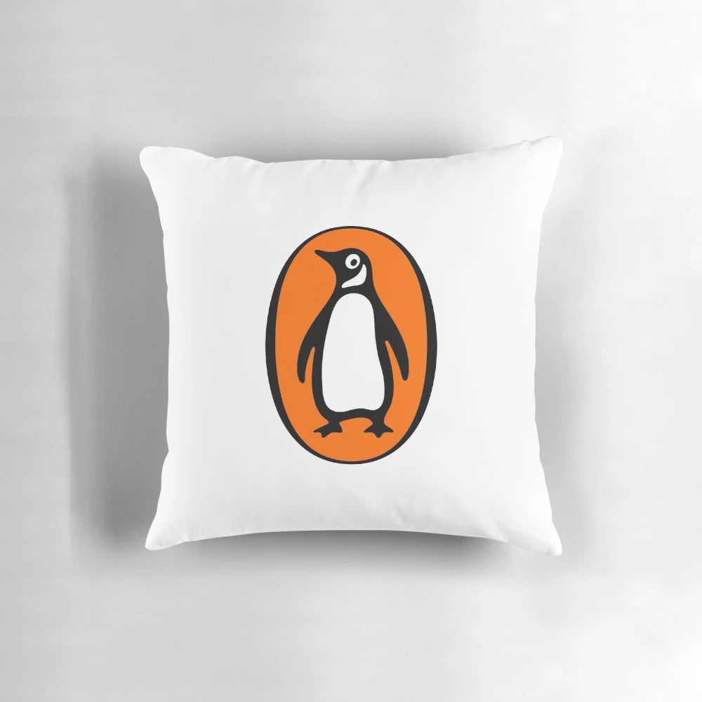 Lil Penguin Classics Pillow, a plush novelty pillow featuring a cute cartoon penguin design inspired by classic literature.