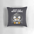 A soft, plush pillow featuring a cute penguin design, perfect for gaming enthusiasts.