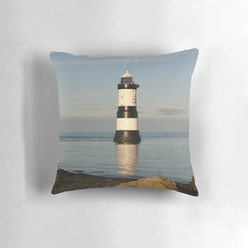 Penmon Lighthouse Pillow - Coastal Home Decor Accent