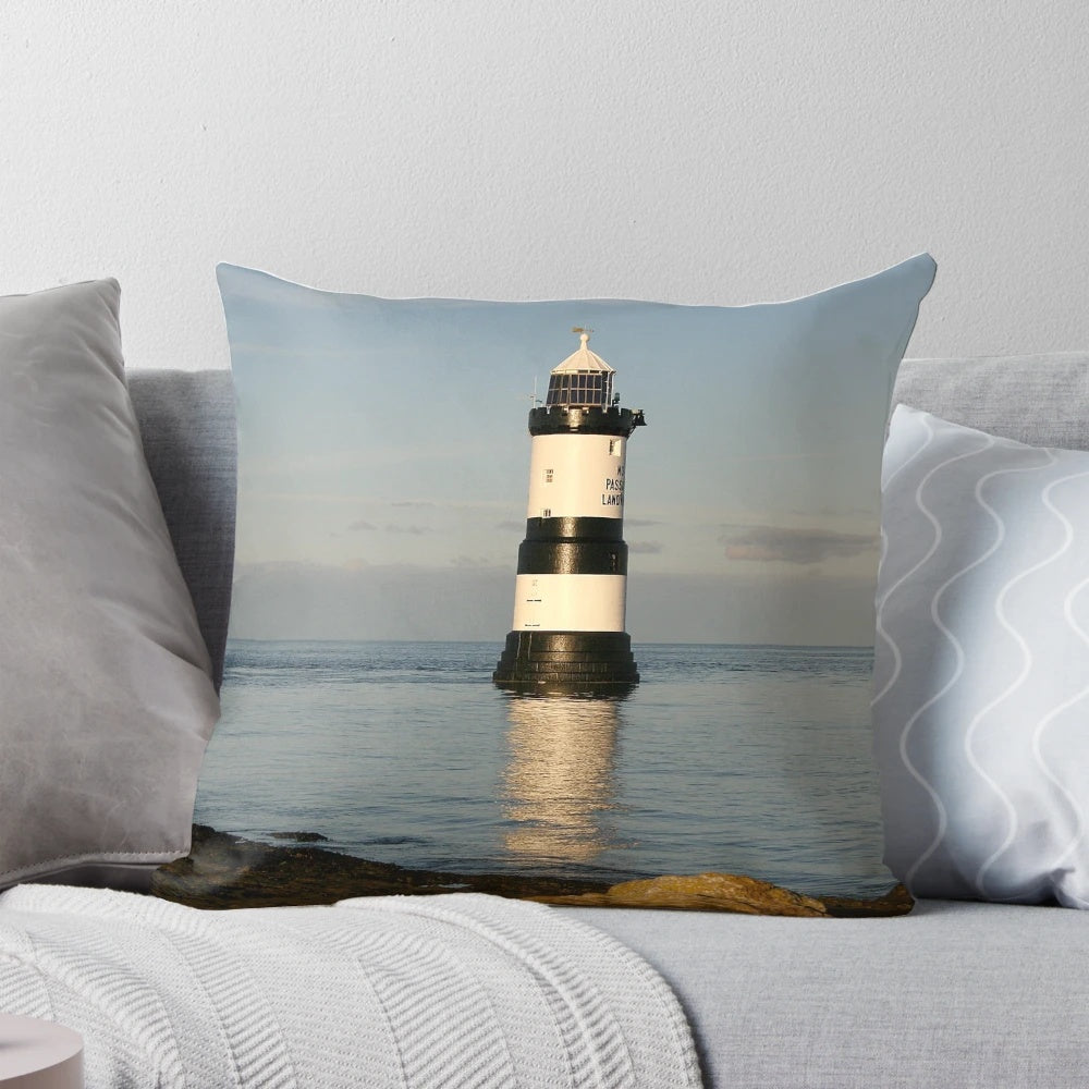 Penmon Lighthouse Pillow - Coastal Home Decor Accent