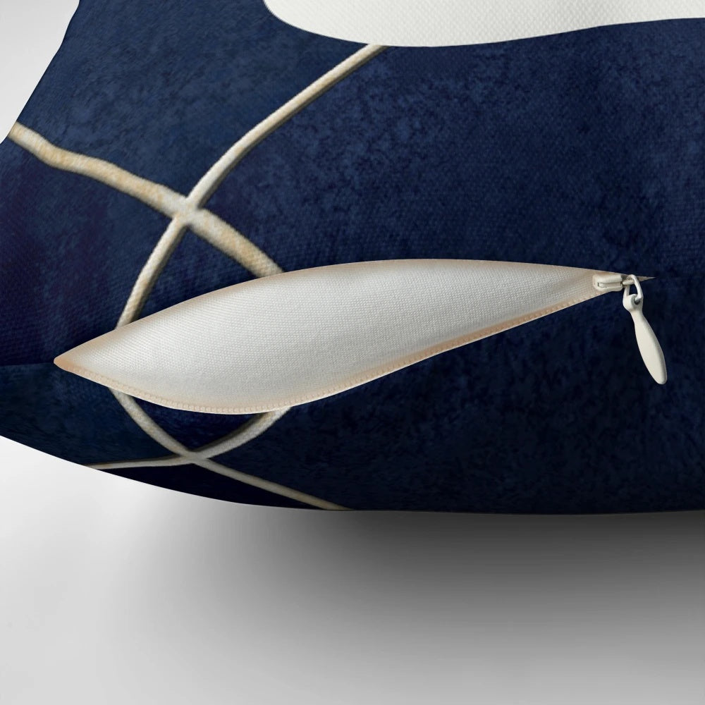 Penn State Nittany Lions navy blue diamond argyle pattern decorative pillow