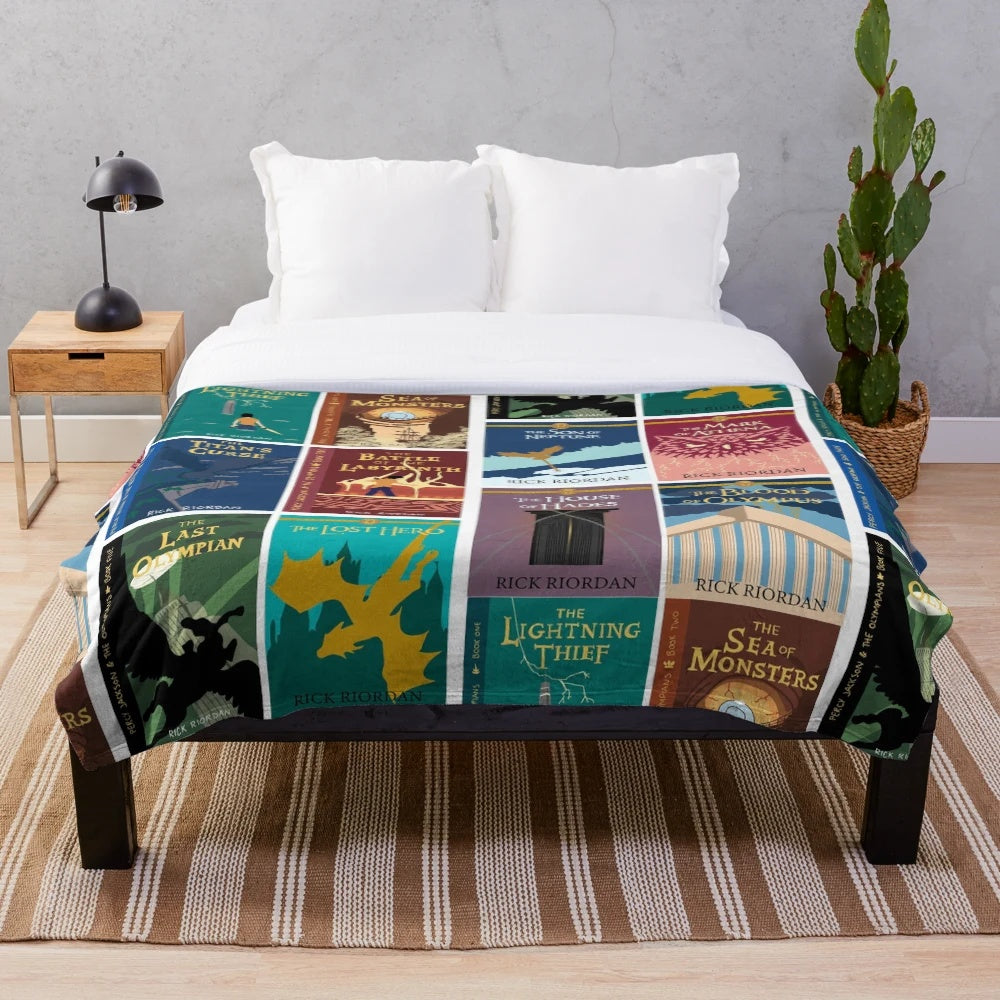 Percy Jackson and Heroes of Olympus inspired plush blanket
